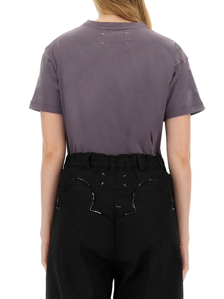 MAISON MARGIELA T-SHIRT IN JERSEY DI COTONE CON LOGO INVERSO