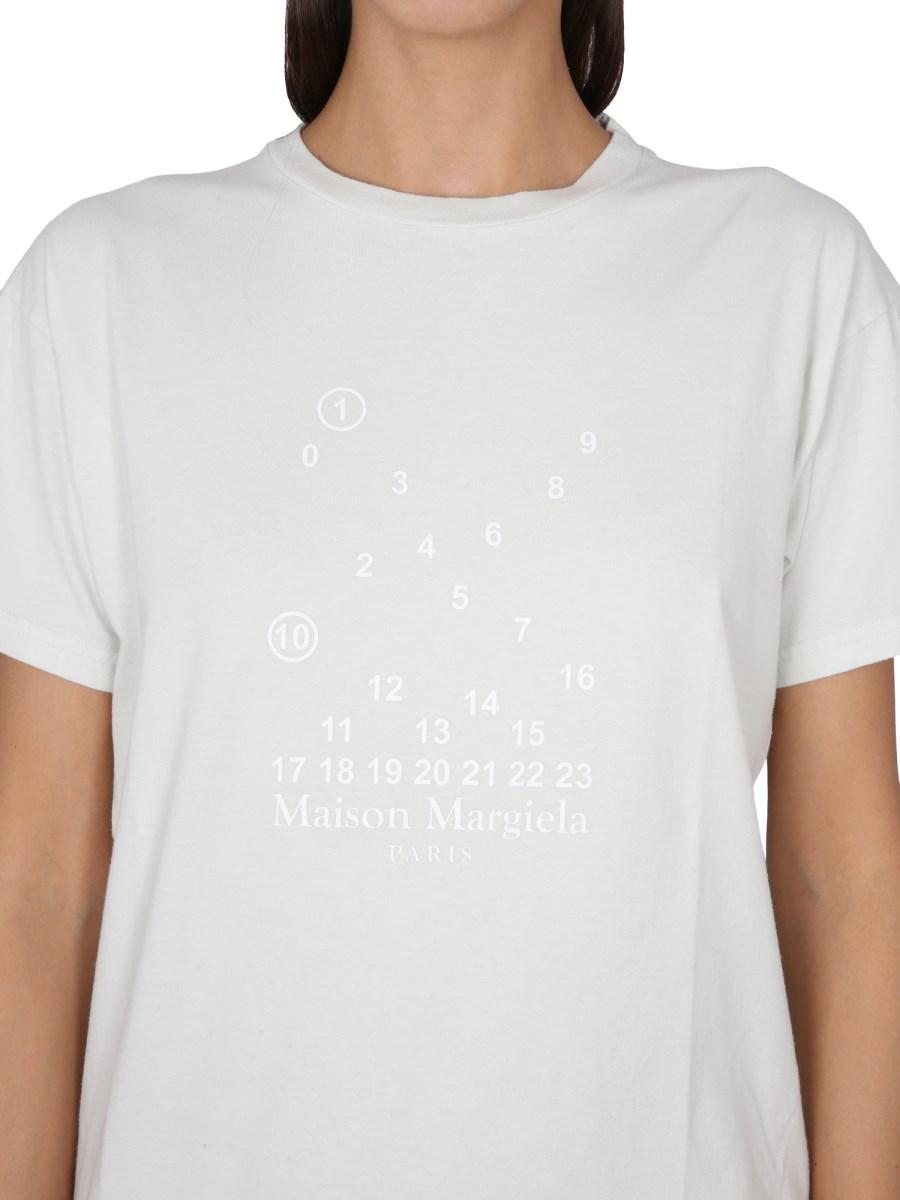 MAISON MARGIELA T-SHIRT IN JERSEY DI COTONE CON LOGO