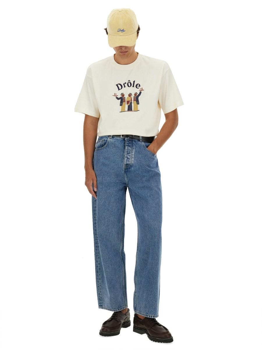 DRÔLE DE MONSIEUR T-SHIRT IN JERSEY DI COTONE CON LOGO