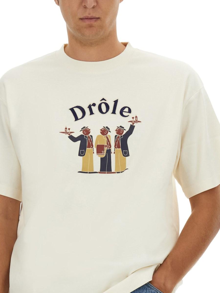 DRÔLE DE MONSIEUR T-SHIRT IN JERSEY DI COTONE CON LOGO
