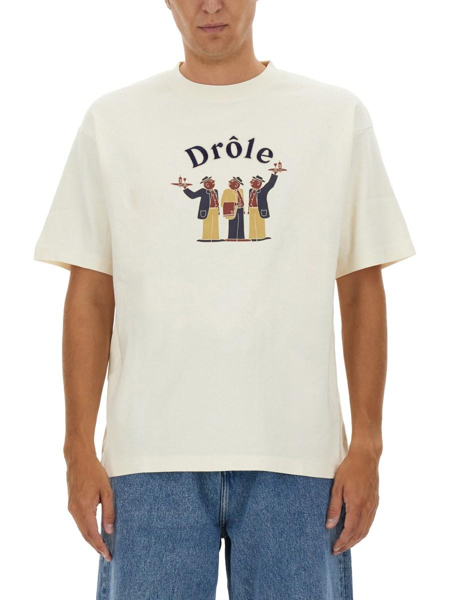 DRÔLE DE MONSIEUR T-SHIRT IN JERSEY DI COTONE CON LOGO