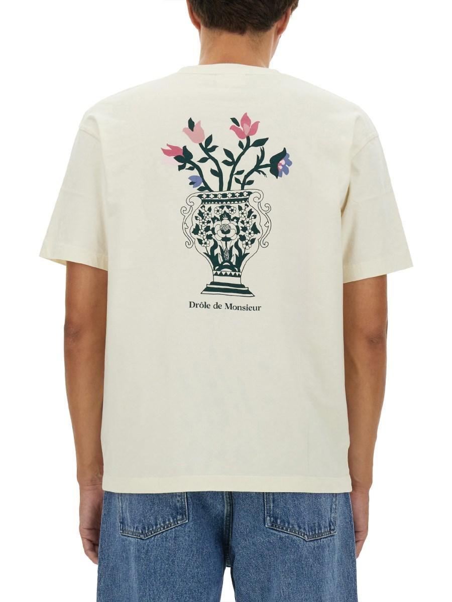 DRÔLE DE MONSIEUR T-SHIRT IN JERSEY DI COTONE CON LOGO