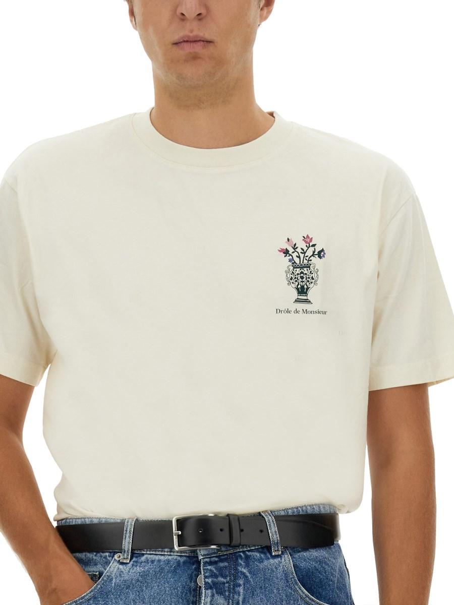 DRÔLE DE MONSIEUR T-SHIRT IN JERSEY DI COTONE CON LOGO
