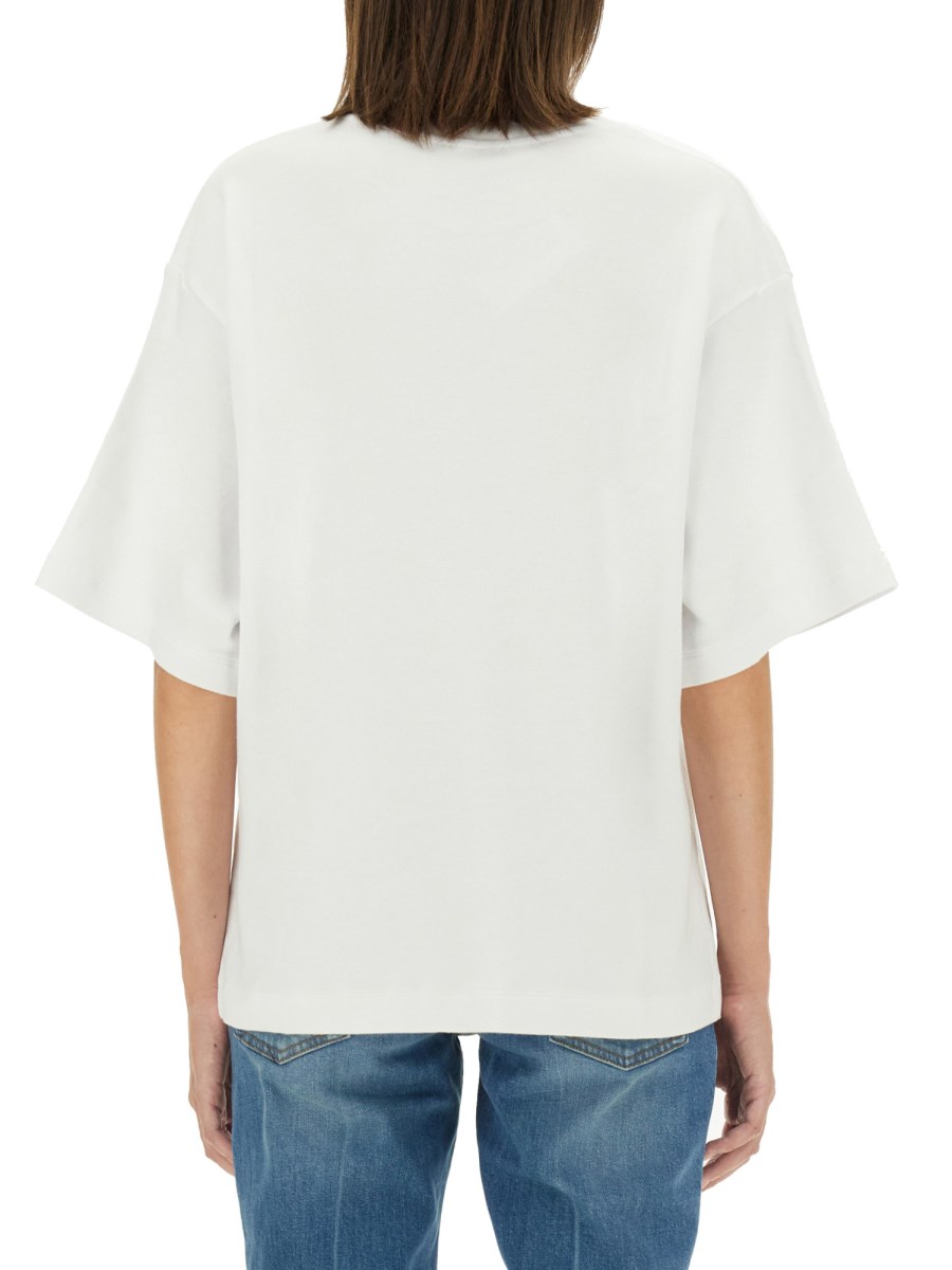 DOLCE & GABBANA T-SHIRT IN JERSEY DI COTONE CON LOGO LETTERING