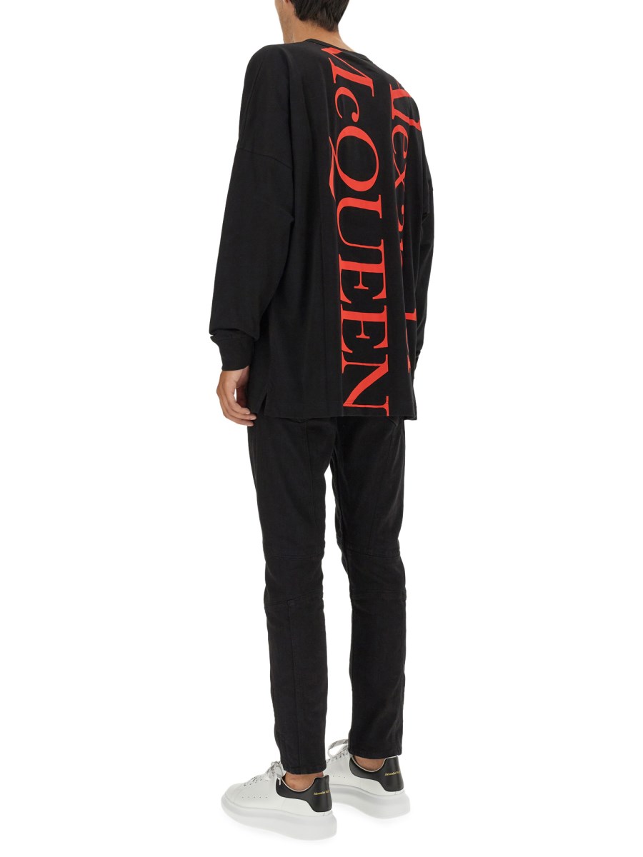 ALEXANDER McQUEEN T-SHIRT IN JERSEY DI COTONE CON LOGO