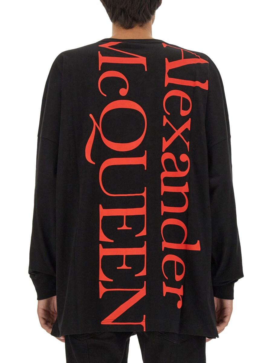 ALEXANDER McQUEEN T-SHIRT IN JERSEY DI COTONE CON LOGO