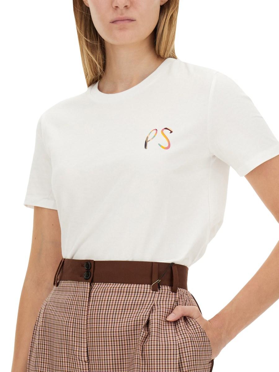 PS BY PAUL SMITH T-SHIRT IN JERSEY DI COTONE CON LOGO