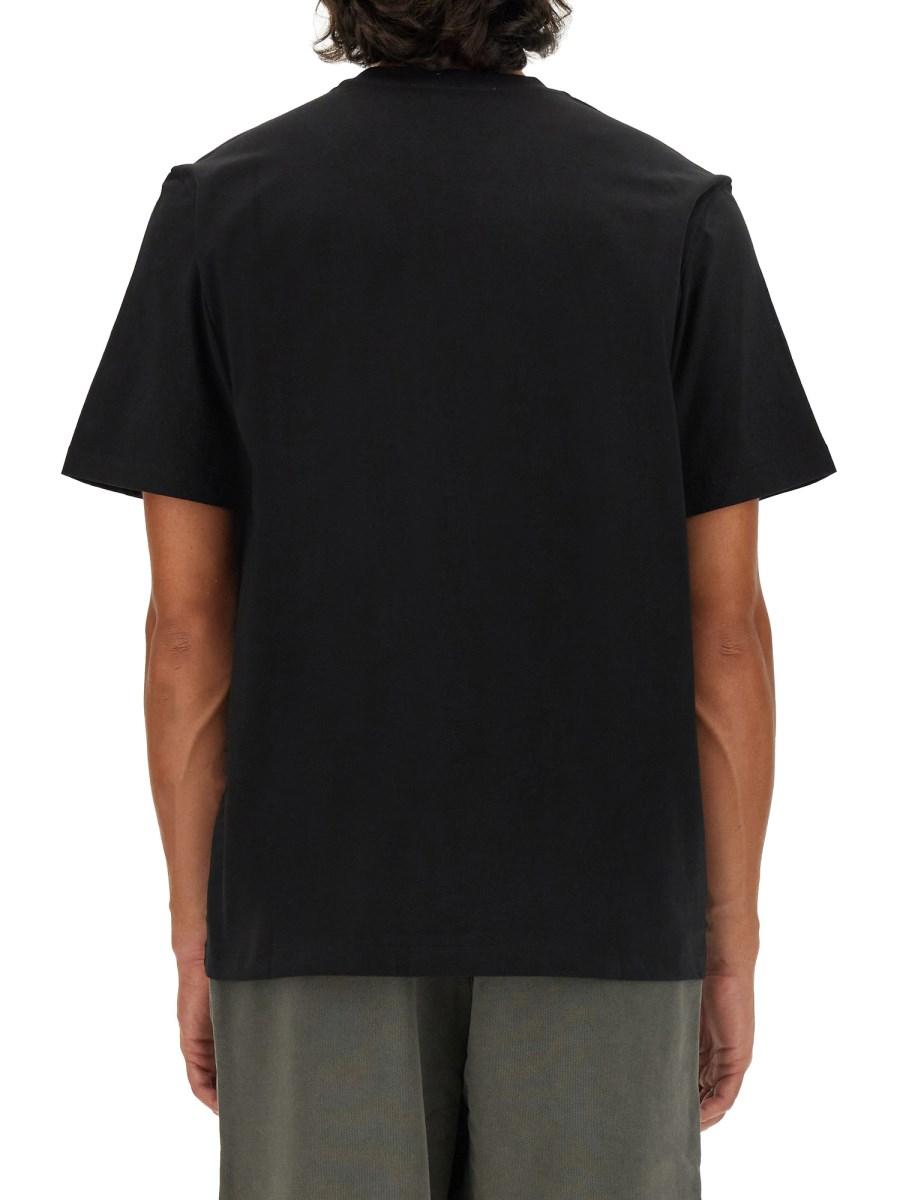 MSGM T-SHIRT IN JERSEY DI COTONE CON LOGO PENNELLATO