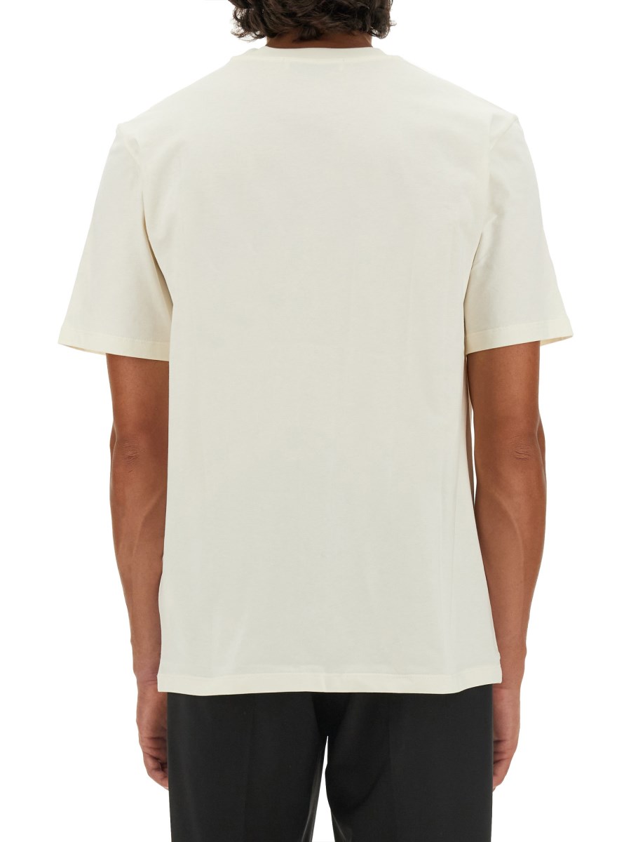 MSGM T-SHIRT IN JERSEY DI COTONE CON LOGO PENNELLATO