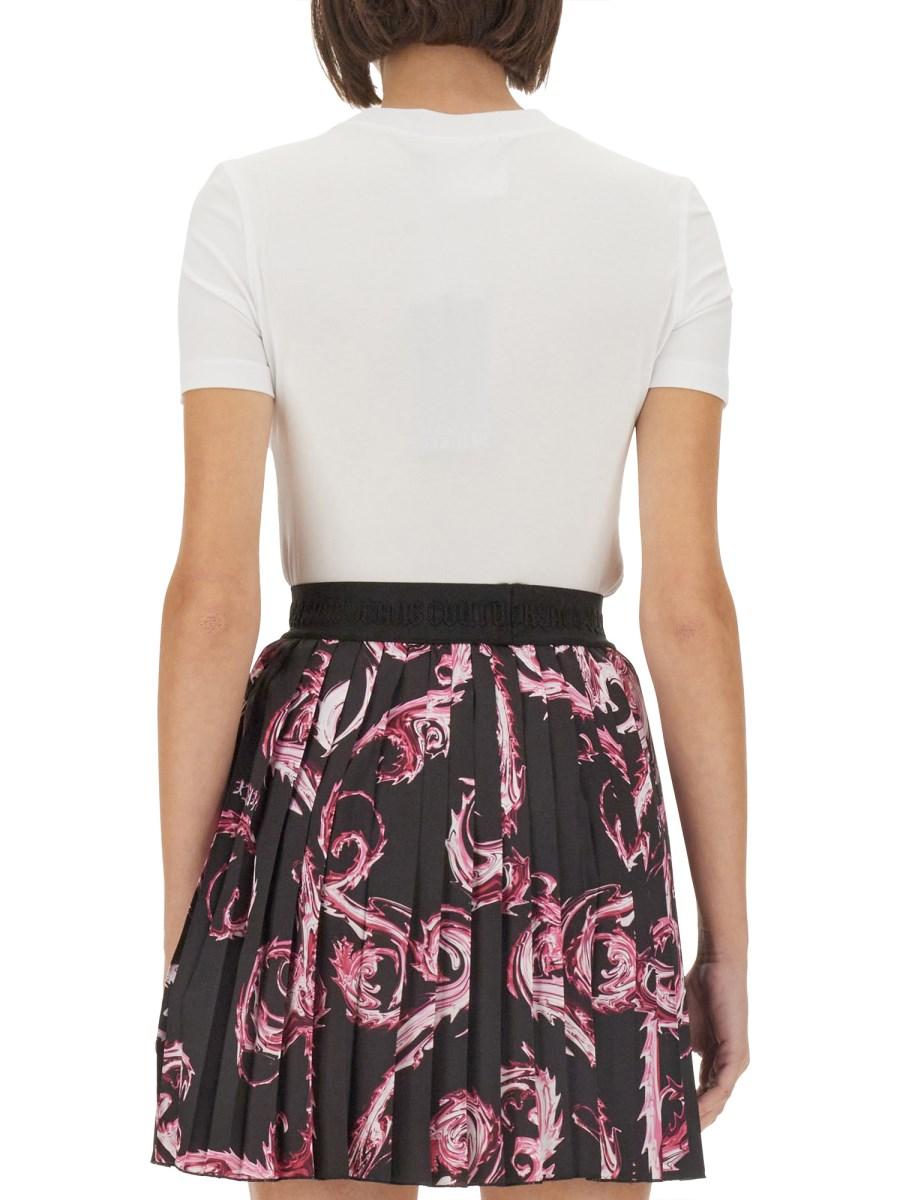 VERSACE JEANS COUTURE T-SHIRT IN JERSEY DI COTONE CON LOGO