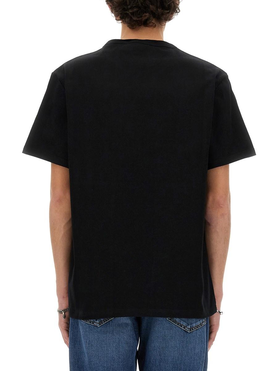 ALEXANDER McQUEEN T-SHIRT IN JERSEY DI COTONE CON LOGO RICAMATO