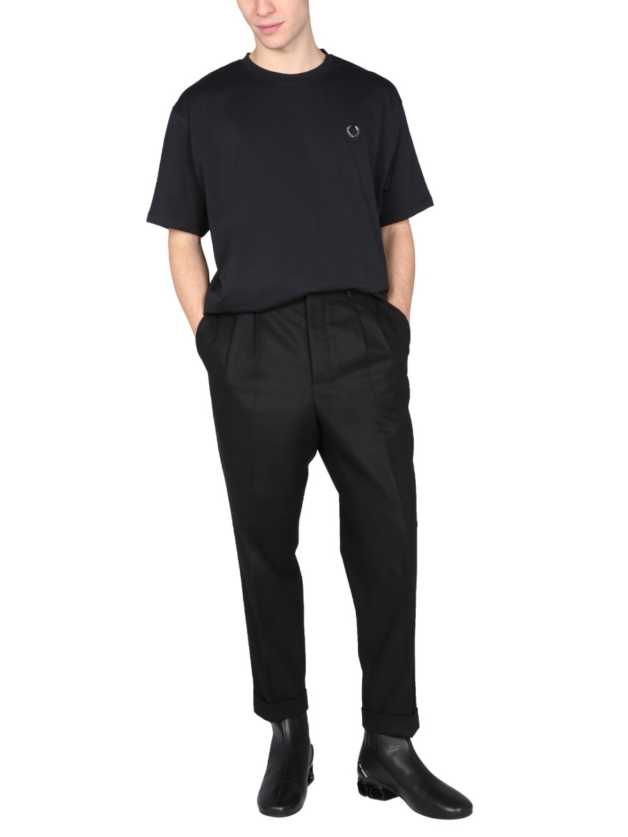 FRED PERRY X RAF SIMONS T-SHIRT IN JERSEY DI COTONE CON LOGO