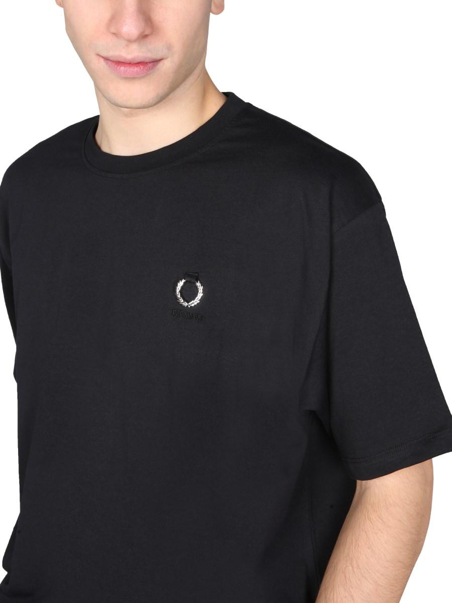 FRED PERRY X RAF SIMONS T-SHIRT IN JERSEY DI COTONE CON LOGO