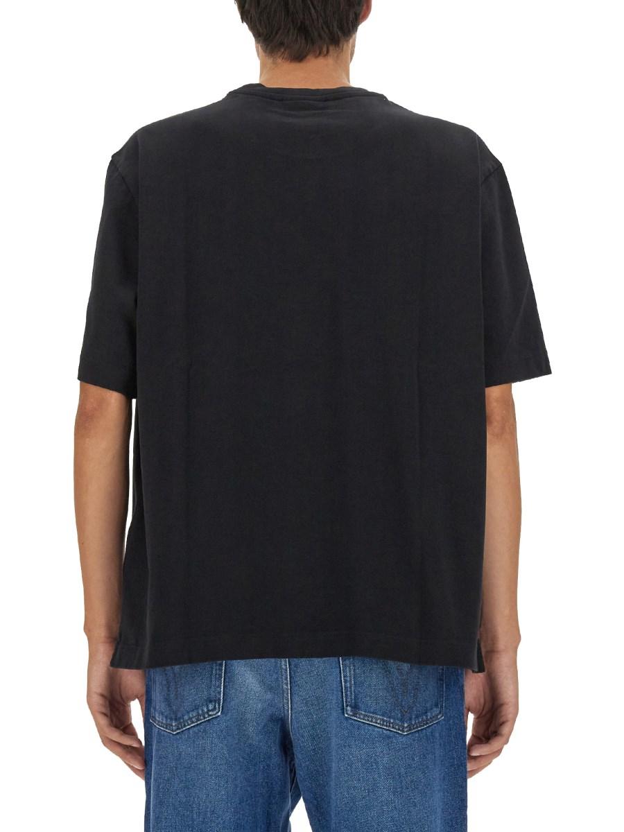 MAISON KITSUNÉ T-SHIRT IN JERSEY DI COTONE CON LOGO