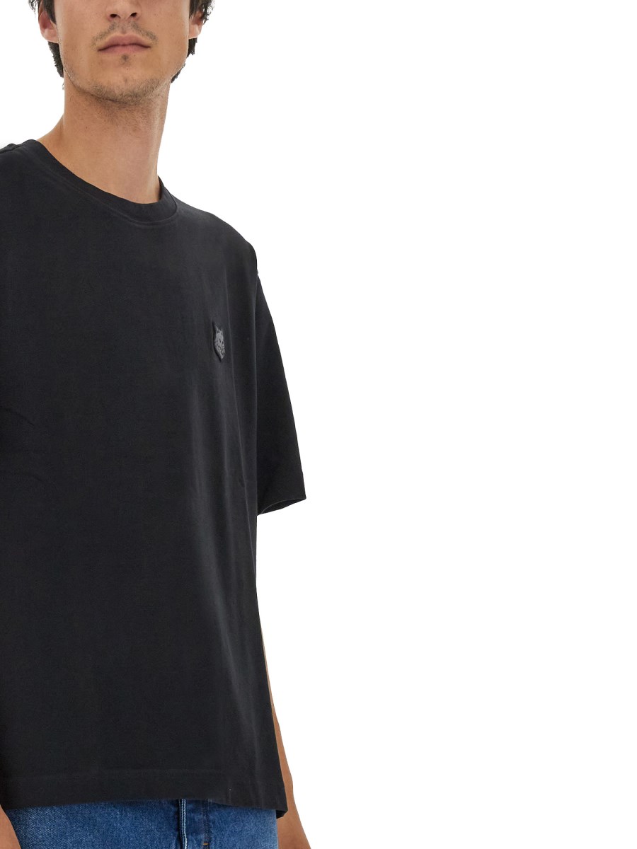 MAISON KITSUNÉ T-SHIRT IN JERSEY DI COTONE CON LOGO