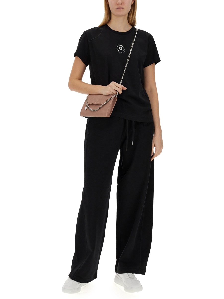 STELLA McCARTNEY T-SHIRT IN JERSEY DI COTONE CON LOGO