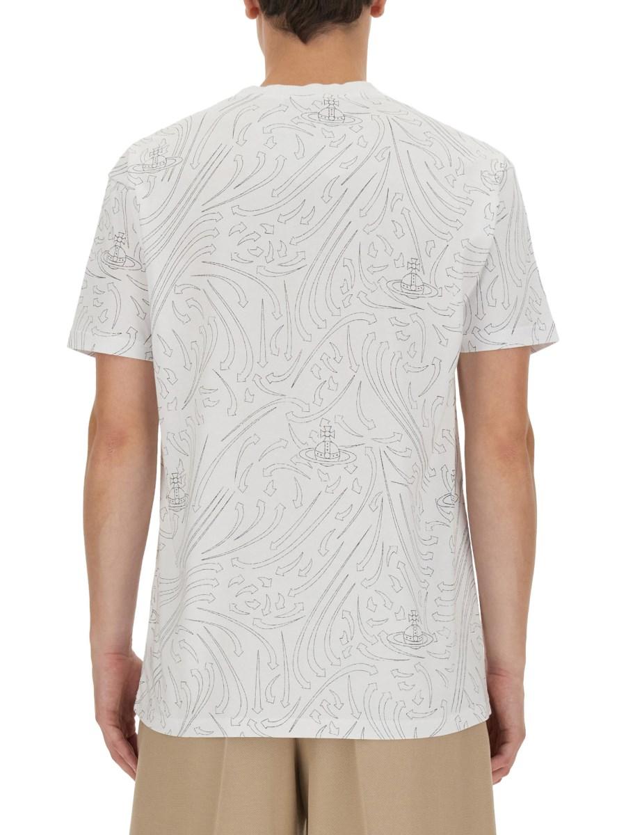 VIVIENNE WESTWOOD T-SHIRT IN JERSEY DI COTONE CON LOGO