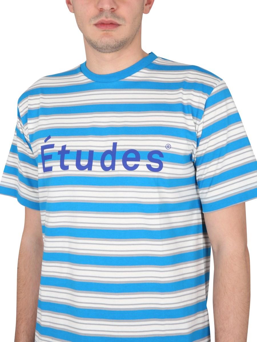ÉTUDES T-SHIRT IN JERSEY DI COTONE CON MOTIVO RIGA E LOGO