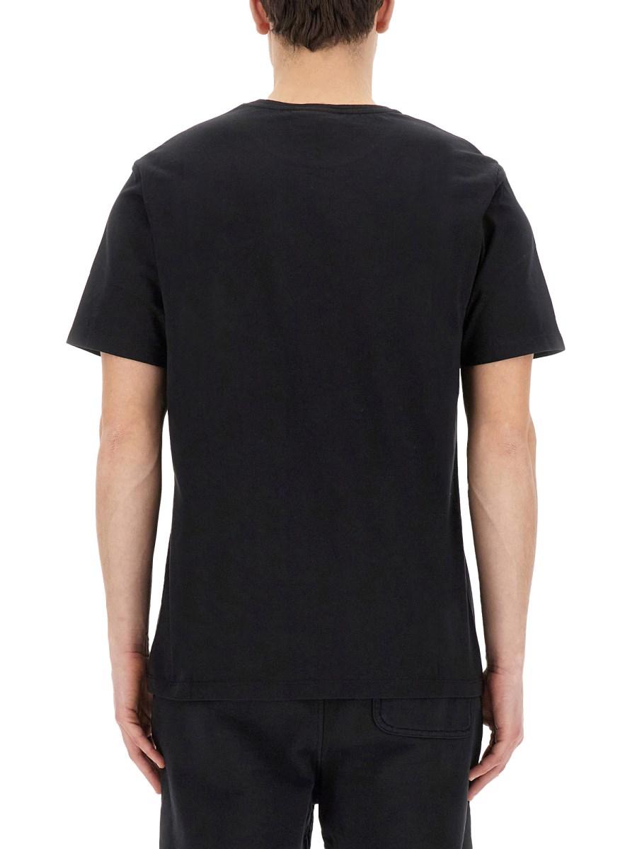 MAISON KITSUNÉ T-SHIRT IN JERSEY DI COTONE CON PATCH FOX
