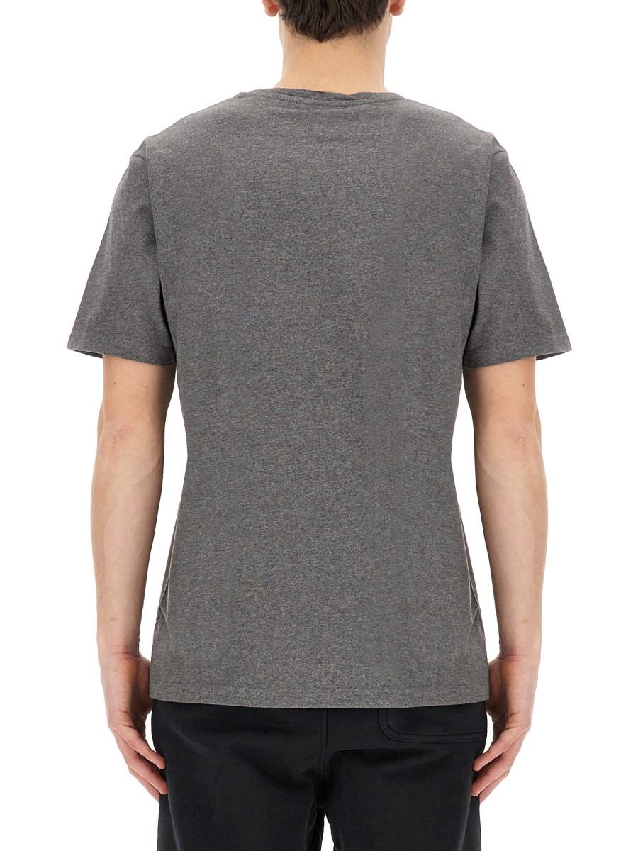 MAISON KITSUNÉ T-SHIRT IN JERSEY DI COTONE CON PATCH FOX
