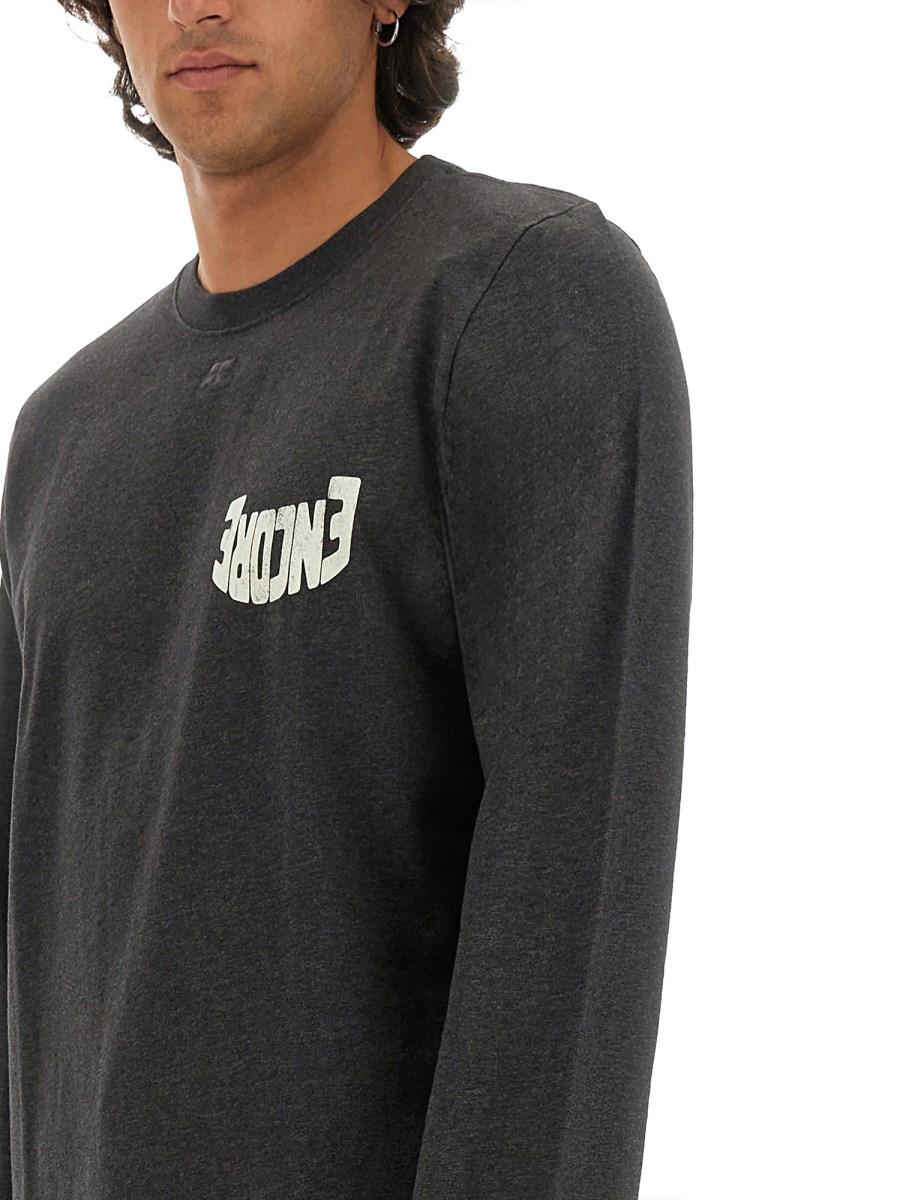 COURREGES T-SHIRT IN JERSEY DI COTONE CON PATCH LOGO