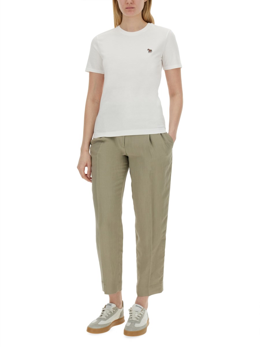 PS BY PAUL SMITH T-SHIRT IN JERSEY DI COTONE CON PATCH LOGO