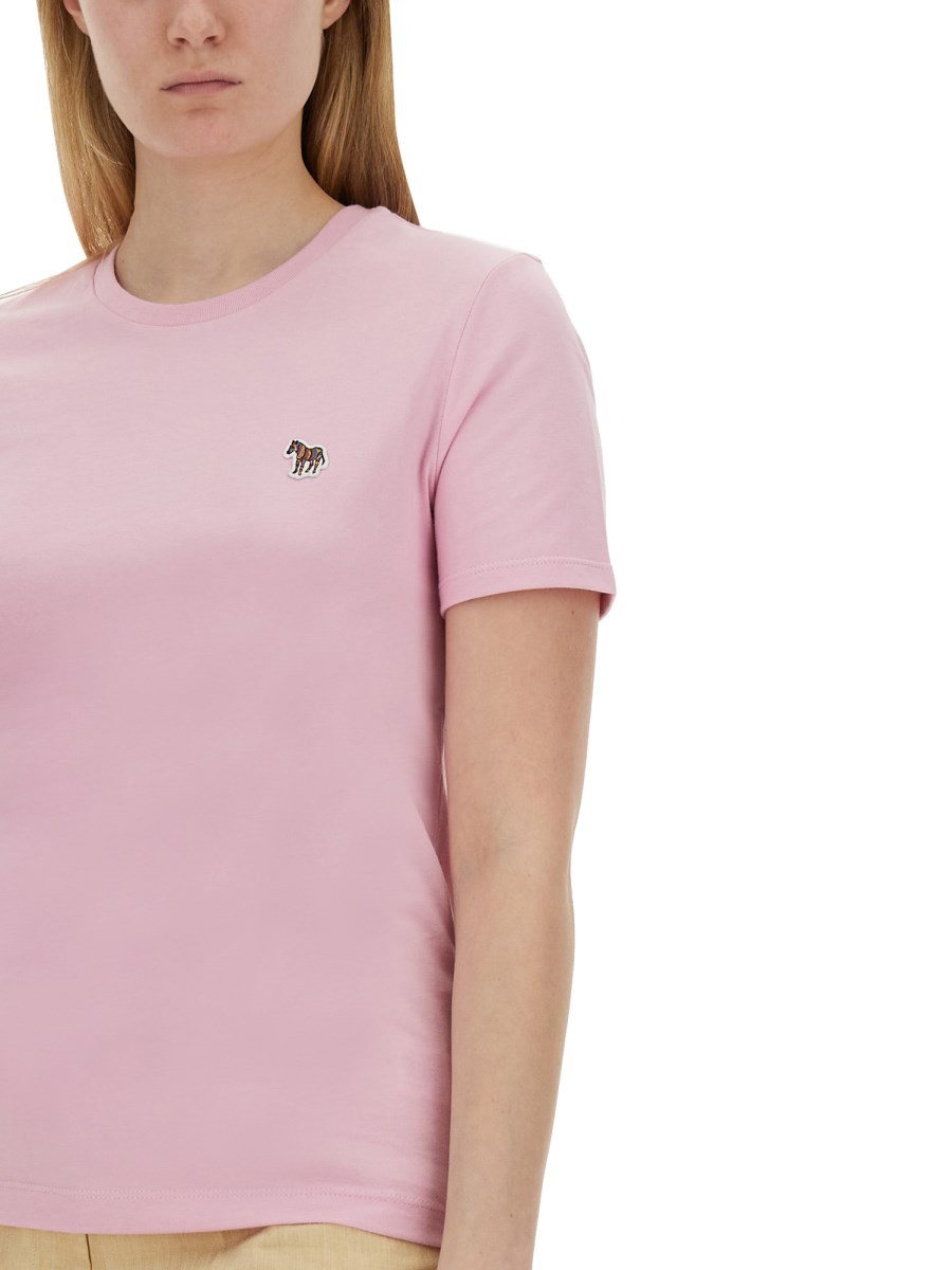 PS BY PAUL SMITH T-SHIRT IN JERSEY DI COTONE CON PATCH LOGO