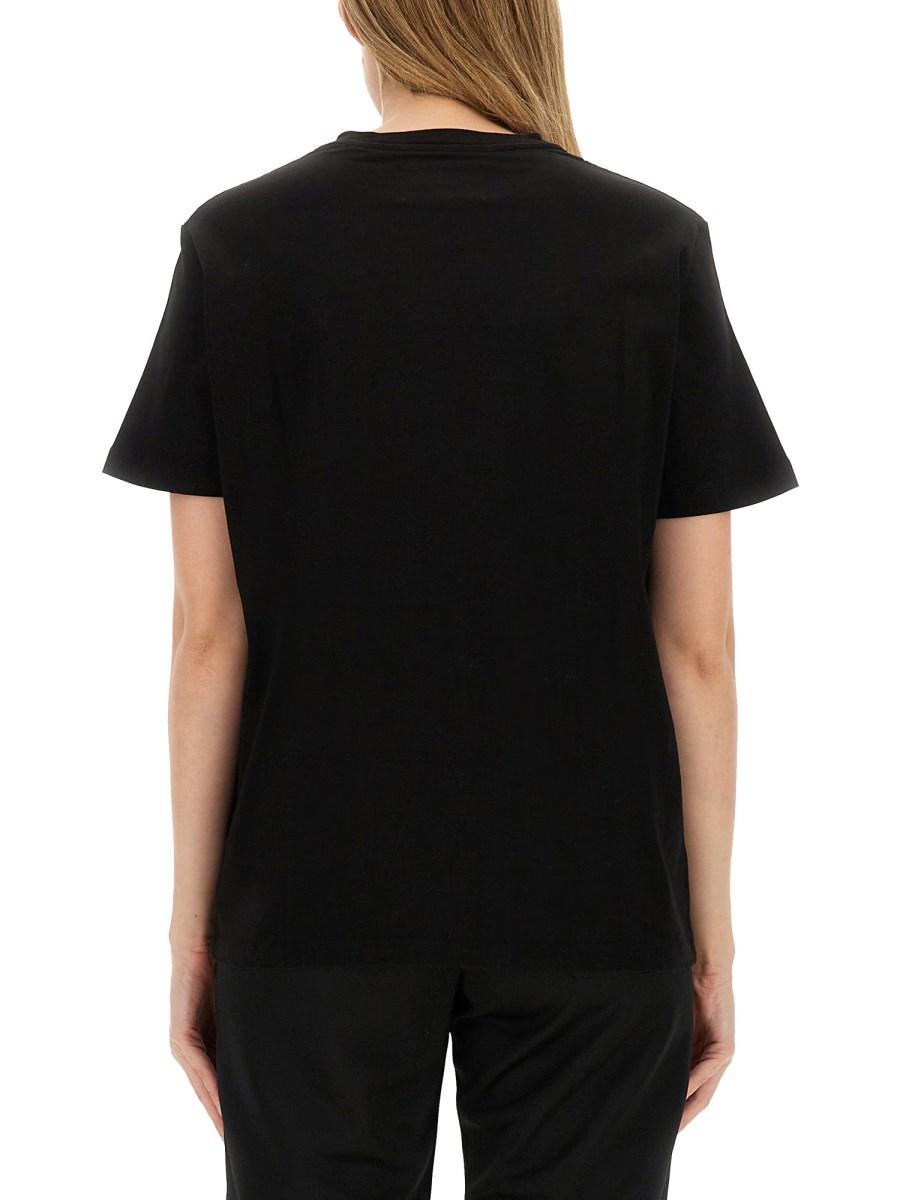 GOLDEN GOOSE T-SHIRT IN JERSEY DI COTONE CON PATCH LOGO