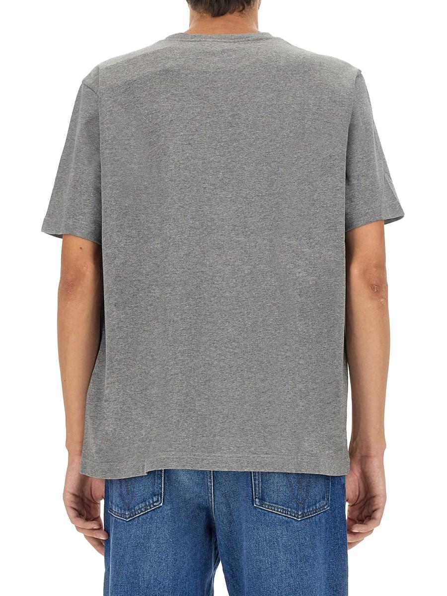 MAISON KITSUNÉ T-SHIRT IN JERSEY DI COTONE CON PATCH LOGO