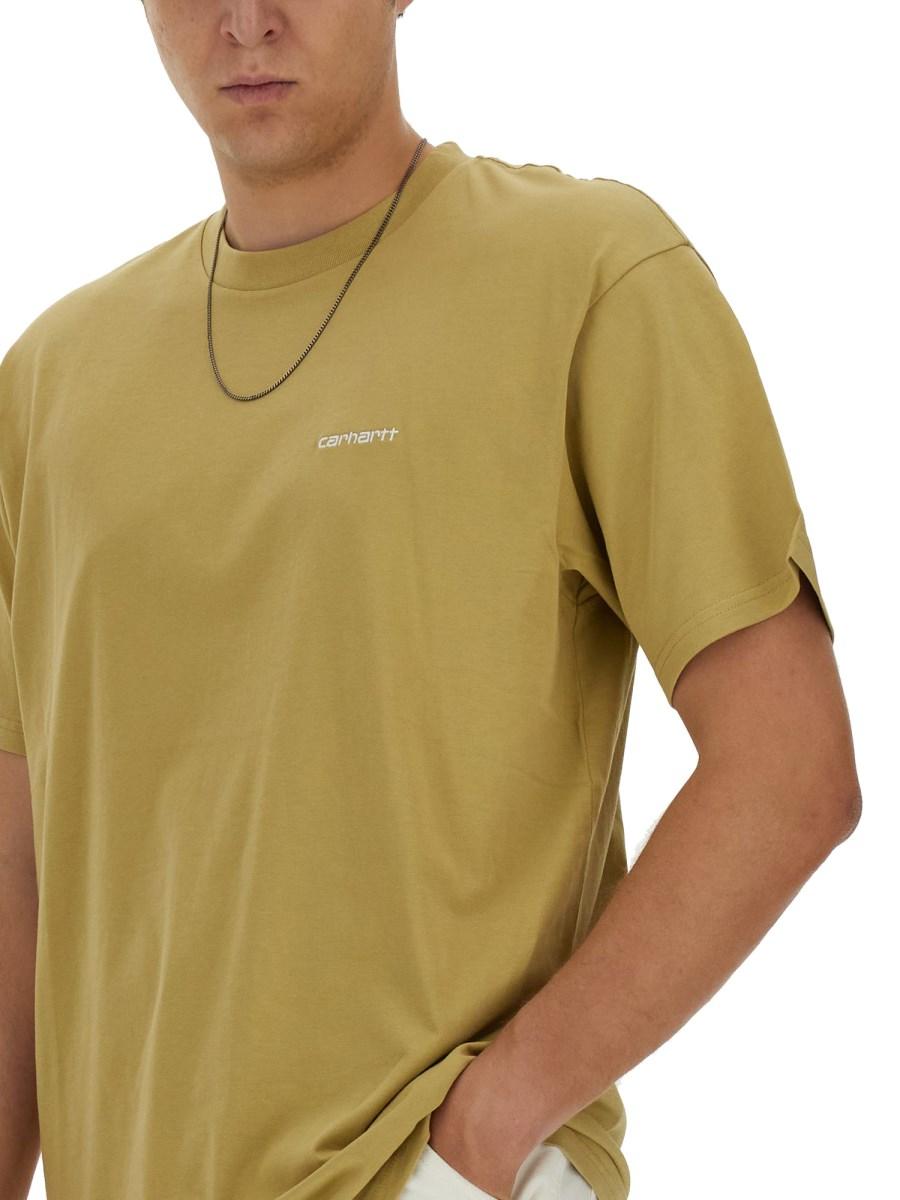 CARHARTT WIP T-SHIRT IN JERSEY DI COTONE CON RICAMO LOGO