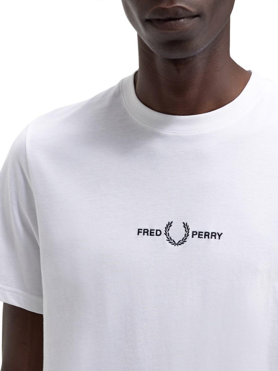 FRED PERRY T-SHIRT IN JERSEY DI COTONE CON RICAMO LOGO
