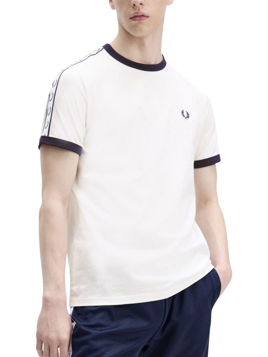 FRED PERRY T-SHIRT IN JERSEY DI COTONE CON RICAMO LOGO