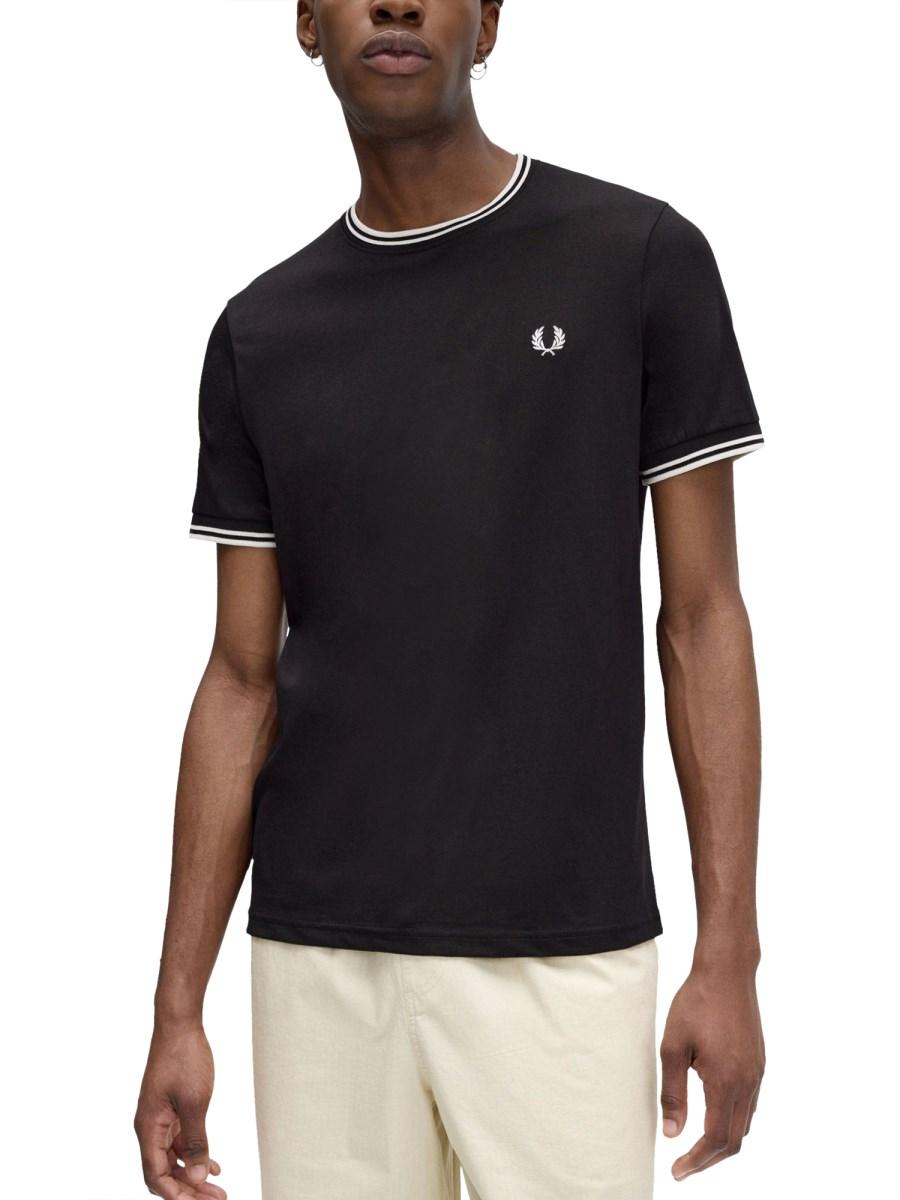 FRED PERRY T-SHIRT IN JERSEY DI COTONE CON RICAMO LOGO