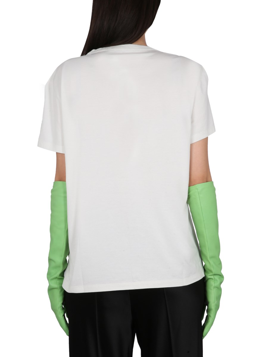 MAISON MARGIELA T-SHIRT IN JERSEY DI COTONE CON RICAMO LOGO