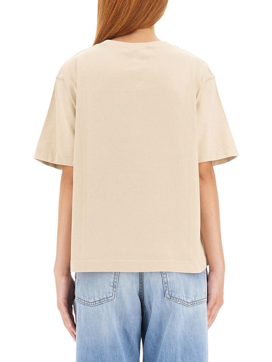 ACNE STUDIOS T-SHIRT IN JERSEY DI COTONE CON RICAMO LOGO