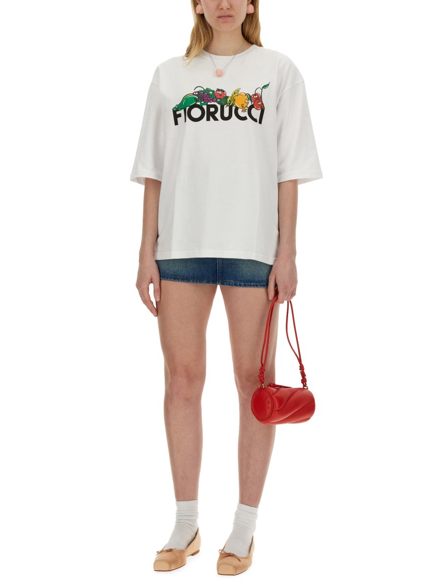 FIORUCCI T-SHIRT IN JERSEY DI COTONE CON STAMPA FRUIT