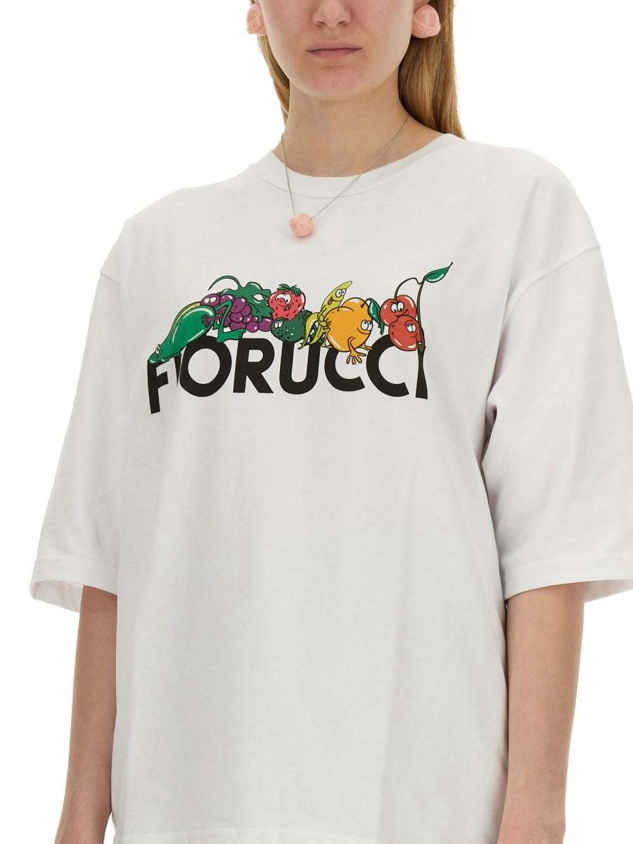 FIORUCCI T-SHIRT IN JERSEY DI COTONE CON STAMPA FRUIT