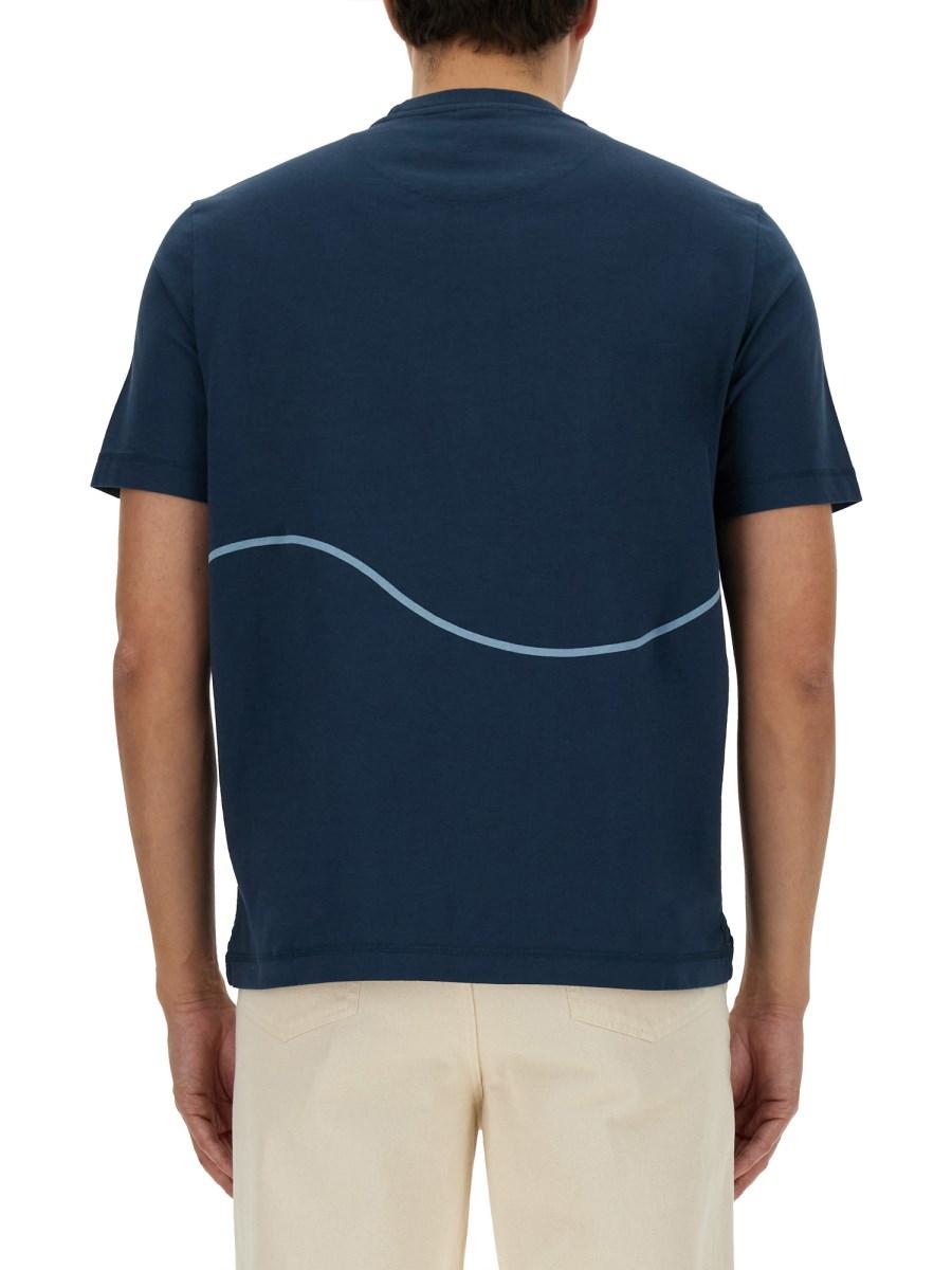 PS BY PAUL SMITH T-SHIRT IN JERSEY DI COTONE CON STAMPA LOGO