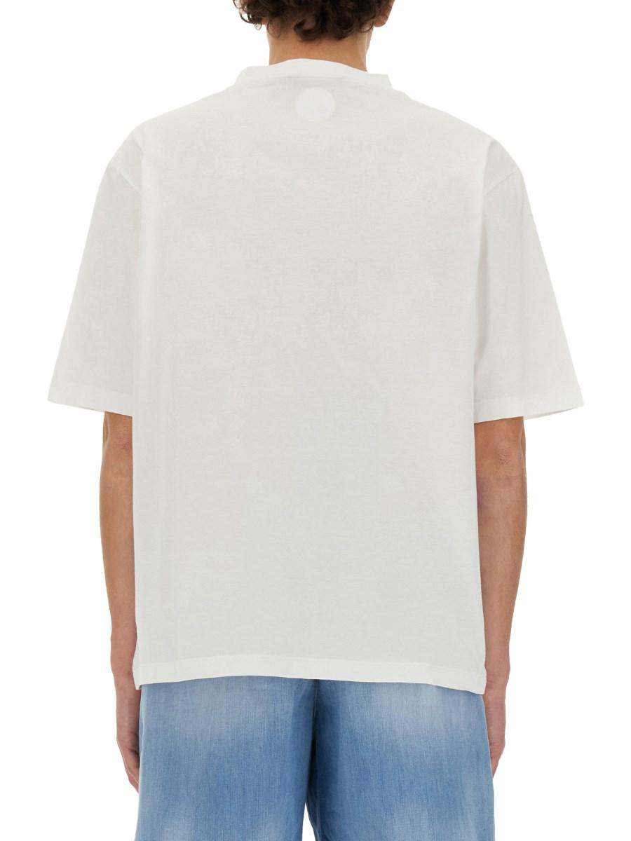 DSQUARED T-SHIRT IN JERSEY DI COTONE CON STAMPA LOGO