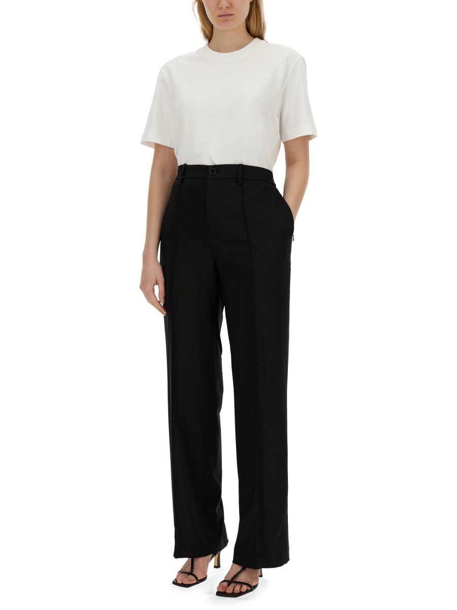 HELMUT LANG T-SHIRT IN JERSEY DI COTONE CON STAMPA LOGO