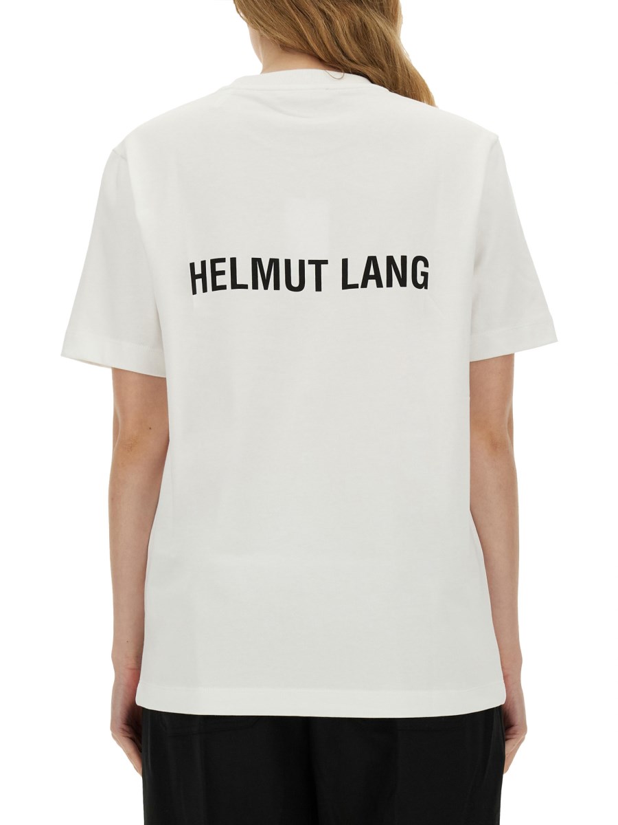 HELMUT LANG T-SHIRT IN JERSEY DI COTONE CON STAMPA LOGO