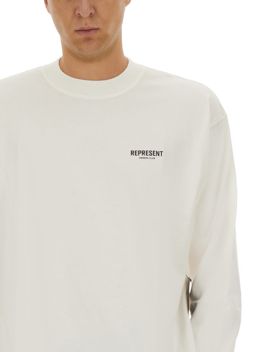 REPRESENT T-SHIRT IN JERSEY DI COTONE CON STAMPA LOGO