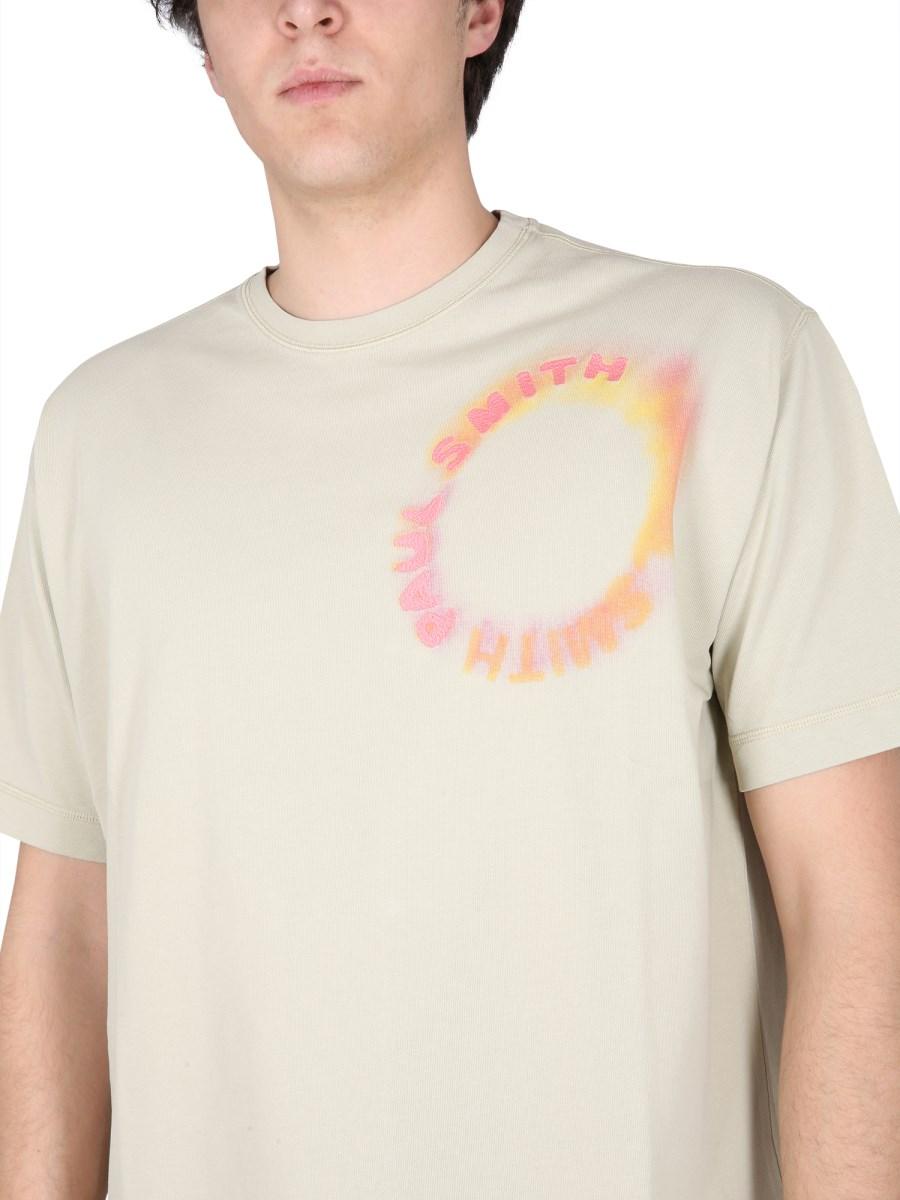 PAUL SMITH T-SHIRT IN JERSEY DI COTONE CON STAMPA LOGO