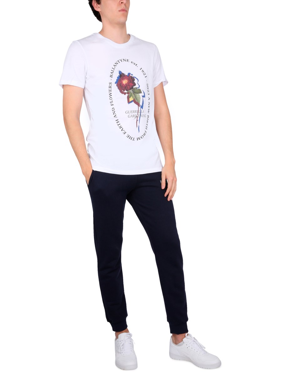 BALLANTYNE T-SHIRT IN JERSEY DI COTONE CON STAMPA LOGO