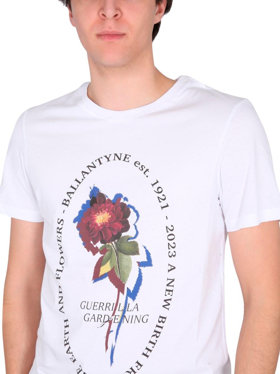 BALLANTYNE T-SHIRT IN JERSEY DI COTONE CON STAMPA LOGO