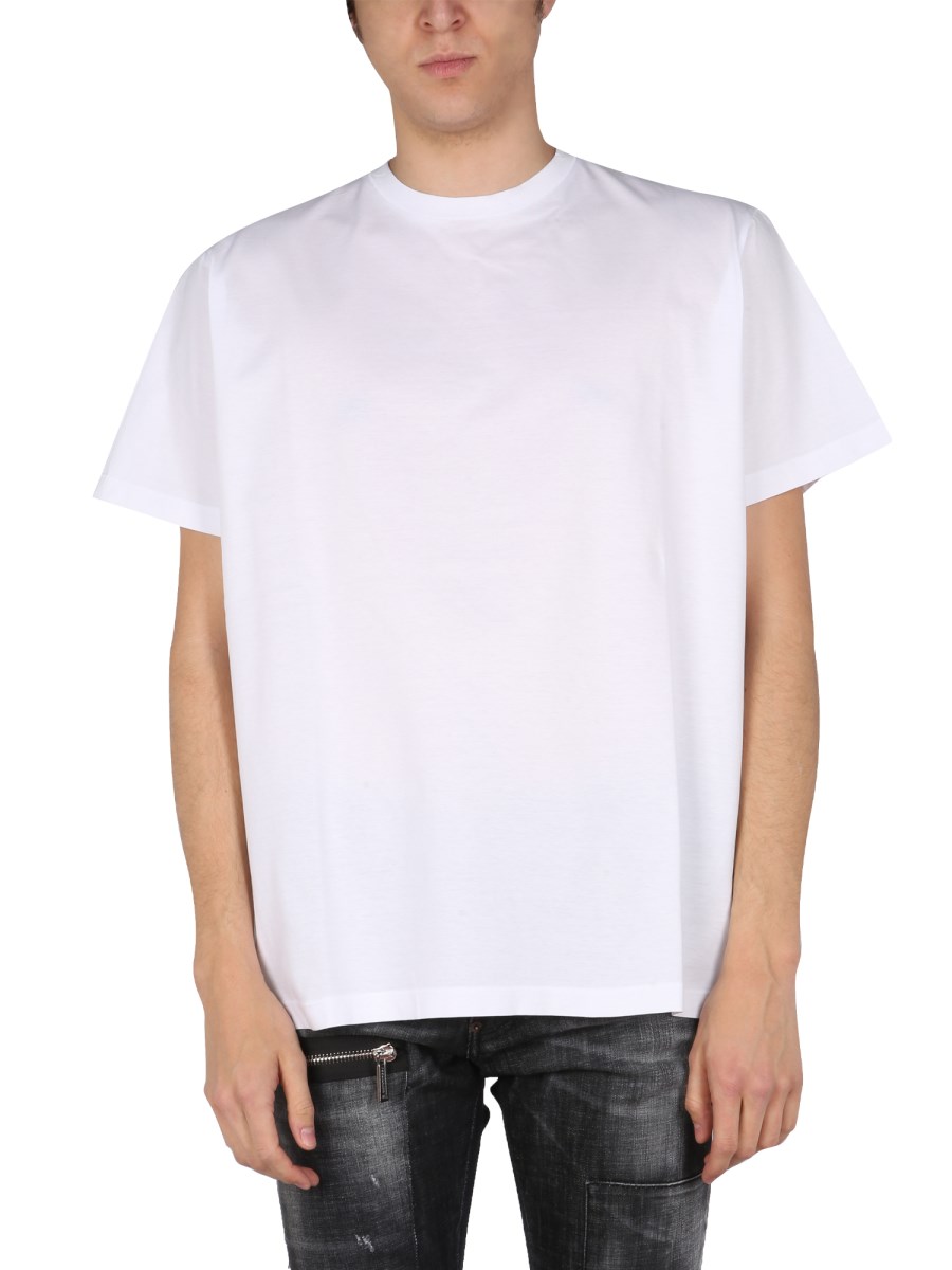 DSQUARED T-SHIRT IN JERSEY DI COTONE CON STAMPA LOGO