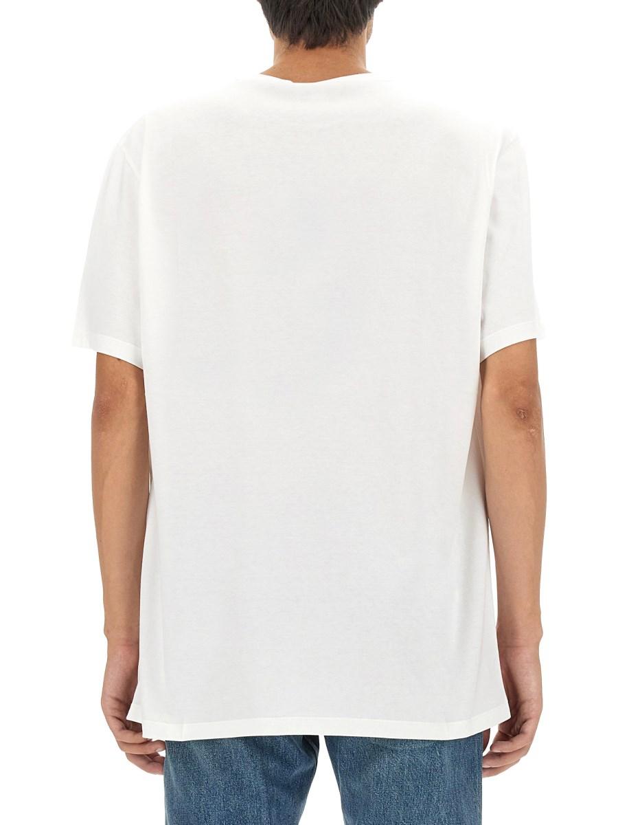 ALEXANDER McQUEEN T-SHIRT IN JERSEY DI COTONE CON STAMPA LOGO