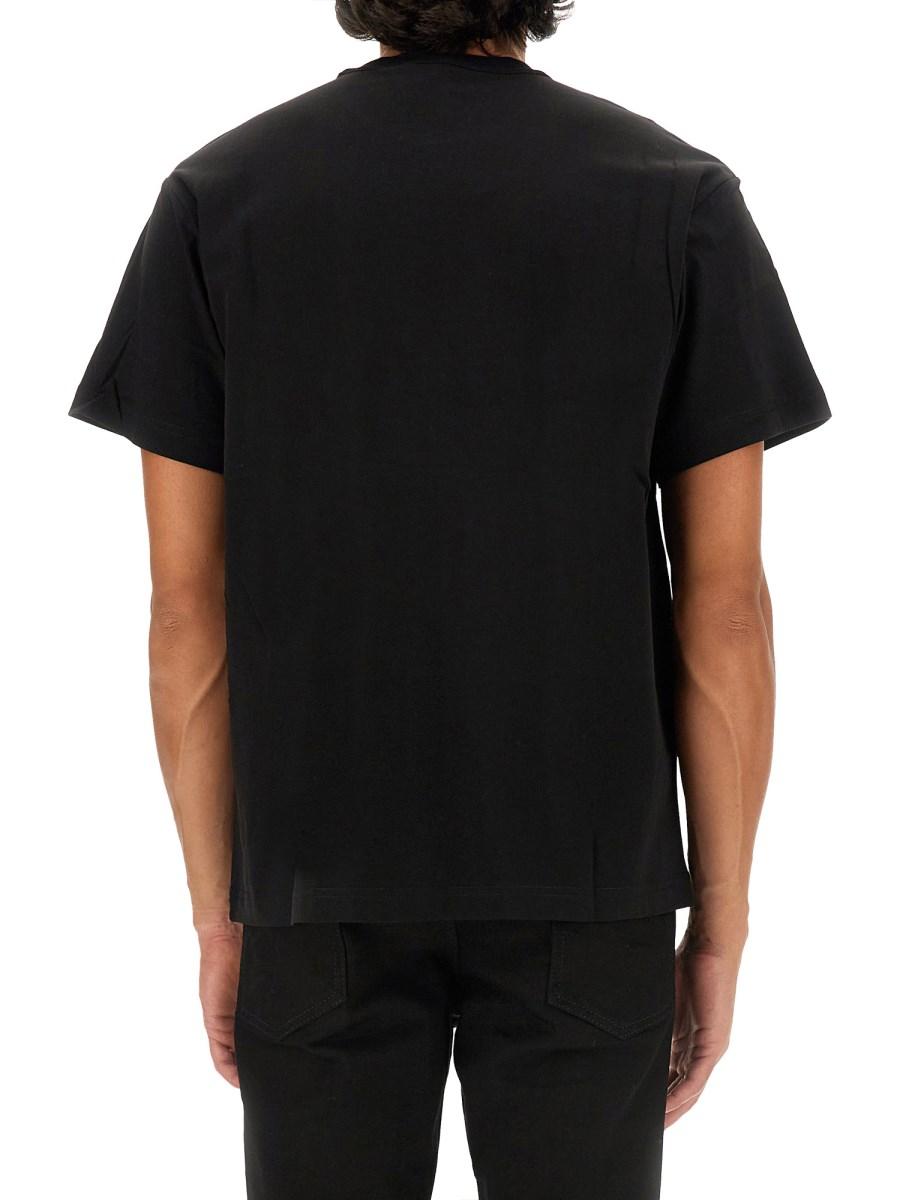 VERSACE JEANS COUTURE T-SHIRT IN JERSEY DI COTONE CON STAMPA LOGO