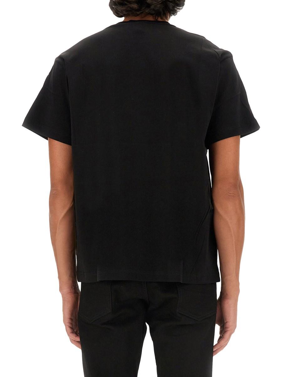 VERSACE JEANS COUTURE T-SHIRT IN JERSEY DI COTONE CON STAMPA LOGO