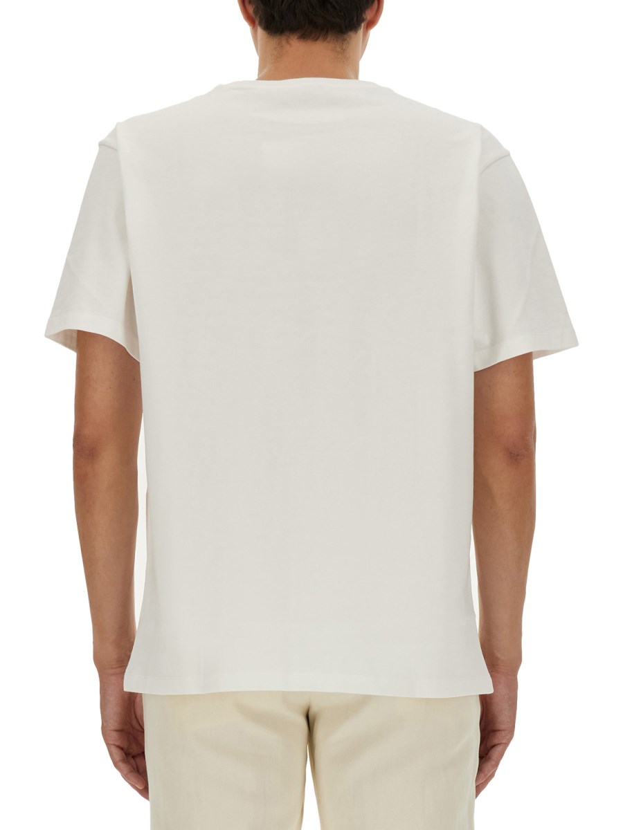 MAISON KITSUNÉ T-SHIRT IN JERSEY DI COTONE CON STAMPA LOGO